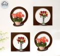 Round square Wall Shelf, Wall Shelves, Wooden Wall Shelf For kids, girls, bed room, Laser cut floating Shelf. 