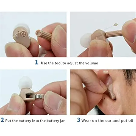 Axon K-188 ITE Hearing Aid and Voice Amplifier with Volume Control – Beige
