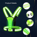 LED Reflective Vest Running Gear, High Visibility Running Vest USB Rechargeable Running Lights for Runners with Armbands Easy Install. 