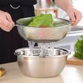 30cm Fruits Washer Bow Rice Washing Stainless Steel Kitchen Fruit Vegetable Rice Washing Baskets (3 Sizes Mentioned in variation) Drain Basin Basket Kitchen Fruit Vegetable Rice Washing Baskets ki. 