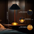 Rechargeable LED Table Lamp | Portable Metal Desk & Bedside Light | Touch Sensor with 3 Color Modes & Brightness Levels | Modern Home & Dining Room Lamp. 
