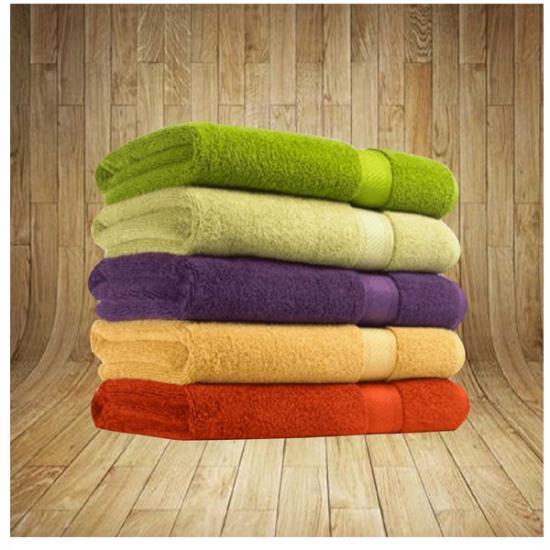 A&G-Pack Of 5 - Essential Home 100% Bath Towels 20 X 40 - Multicolour