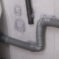 1/10pcs Washing Machine Drain Pipe Holder Self-adhesive Non-punching Fixed Buckle Pipe Clamp. 