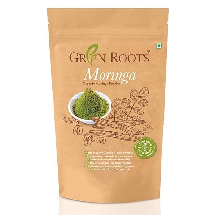 Green Roots Pure Organic Moringa Leaf Powder - 200 g