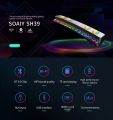 SOAIY SH39 RGB Color Bass Sound TF Card USB Flash Drive Auxiliary Microphone Input Home Wireless Bluetooth 5.0 PC Gaming Speaker. 