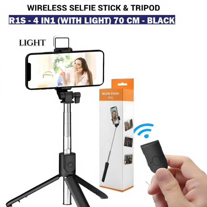 4%20in%201%20Wireless%20Selfie%20Stick%20Foldable%20Mini%20Tripod%20Stand%20R1S%20Tripod%20(WITH%20LED%20LIGHT)%20%7C%20R1%20(Without%20Light)%20Selfie%20Light%20Mobile%20Holder%20With%20Fill%20Light%20Shutter%20Remote%20Control%20For%20IOS%20Android%20%7C%20For%20Tiktok%20Vlogging%20Photography%20-%20Image%202