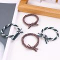 Mixed Color Weave Elastic Rubber Band Ponytail Holder Women Girls Twist Braid Hair Band New Fashion Hair Ties Hair Accessories. 