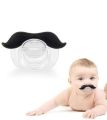 BABY STYLISH MEN BLACK MUSTACHE PACIFIER. 