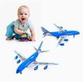 Rope-Pulling Blue Aeroplane Toy for Kids. 