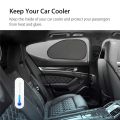 2Pcs Universal Size 25.59X14.96 Inch Car Sun Shade for Side Window with Suction Cups for Baby Kids and Pets. 