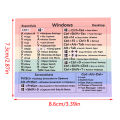 Lonni#Windows Keyboard Reference Shortcut Cheat Sheet Sticker Water Proof Rainbow. 