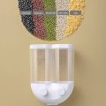 1.3L Sealed Rice Storage Box Wall Mounted Cereal Grain Container Dry Food Dispenser Grain Storage Jar Kitchen. 