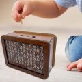 Home Use Wooden Money Box Reusable with Saving Money Goals Counter Piggy Bank Handmade Money Saving Box Helps The Habit of Saving. 