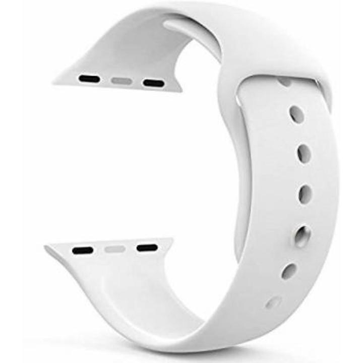 White Soft Silicone Replacement Strap Watch Band For Apple series 2 3 4 5 6 for 42mm 44mm Daraz.pk