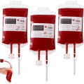 Blood Bags for Drinks,15Pc IV Blood Bags for Halloween Party Decorations Supplies,Blood Bags Easy Install. 