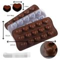 Chocolate Mould Tray Cake Baking Mold Flexible Silicone Ice Cupcake Making Tool Cadbury Make,DIY Cake Soap Ice Cream Candy Jelly Molds Bakeware Moulds Pack of 2 - Random Design, Brown, Standard. 