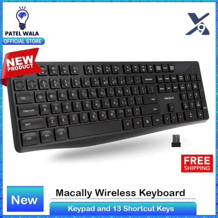 Macally%20Wireless%20Keyboard%20-%202.4G%20Ergonomic%20Full%20Size%20White%20Keyboard%20with%20Numeric%20Keypad%20&%2013%20Shortcut%20Keys%20-%20Plug%20&%20Play%20Quiet%20Cordless%20Keyboard%20for%20Laptop,%20PC,%20Windows%20Desktop,%20and%20Chromebook%20-%20Image%208