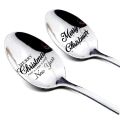 New Year 2022 Metal Merry Christmas Spoons Xmas Party Tableware Ornaments Christmas Decorations for Home Table Navidad 2021 Gift. 