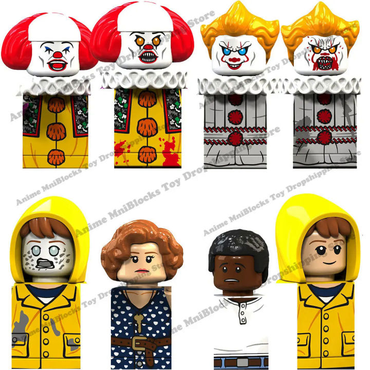 KT1012 XP087-094 horror movie It Pennywise anime bricks mini action toy figures kids Assemble blocks toys birthday gifts PCardiaCP