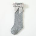 【HOT】 New Kids Socks Toddlers Girls Big Bow Knee High Long Soft Cotton Baby Socks Kids Solid Colour Cute Bow Girls Socks. 