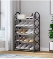 Multipurpose Shoe Rack Organizer - Elegant Metal Shoe Organizer Rack with Adjustable Sections, Durable Stackable Shoe Storage Stand for Bedroom, Living Room, Closet - X-Shape, Water-Resistant. 