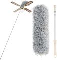 Microfiber Feather Fan Cleaner Duster|Bendable extendable Ceiling Fan Brush with 30-100inches Extension Pole|Washable Duster to Remove dust in Ceiling Fan Window Blinds Furniture. 