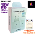 Samsung 45W PD Charger Super Fast Charging Travel Adapter with Type-C Cable. 