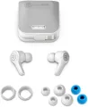 JLab JBuds Air Executive True Wireless Earbuds, Bluetooth Wireless Headphones and USB Charging Case with C3 Calling Dual Microphones, IP55 Sweat Resistance and Custom EQ3 Sound, White. 