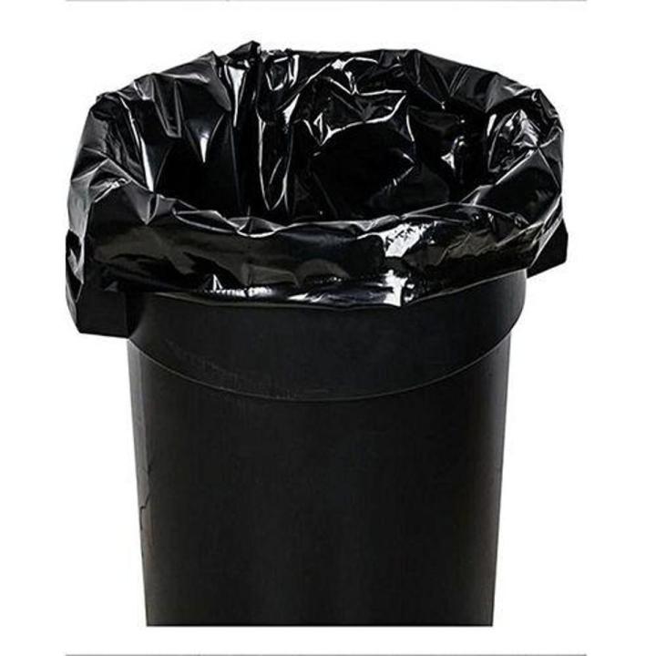 Black Plastic Dustbin Carry Bags 20 X 30