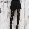 【Atoztide Store】FENNASI Women's Compression Stockings Nylon Stockings Dots Hook Nylon Medias Women Tights Female Porn. 