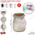 Beautiful Glass Jar Scented Candle With Cork For Wedding, Parties & Home Decors, Party Supplies, Decorating Items, Decorative Fragrance Jasmine Wax Scent Candles, Dinner Shadi Mehndi Anniversary & Room Decoration Item & Materials. 