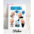 Boss Baby Uncut stickers. 