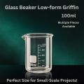 Glass Beaker 100ml (1-6 Pcs) - Borosilicate, Heat Resistant, Graduated Measuring Cup for Lab, Chemistry, Baking, Perfume, Candle Making & DIY Experiments. 