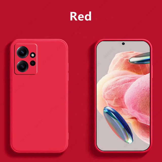 For REDMI NOTE 12 Back Cover Soft Silky silicon soft Back Cover For ...