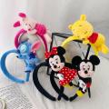Plush Headband Disney Mickey Ear Winnie The Pooh Hairband Women Minnie Headwear Girl Donald Duck Hair Accessories Kids Xmas Gift. 