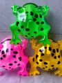 New inflatable thick eyes glowing pink yellow green mixed toy cute elastic swimming frog. 
