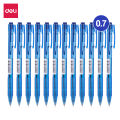 Deli - EQ00130- Ball Point Pen Spring (Tip 0.7mm)(12PCS/Box) - Blue. 