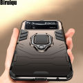 Biruiqu For Xiaomi Pocophone M4 Pro 4G Poco M4 Pro 4G Soft TPU+Hard PC Black Panther Shockproof Slim Protective Case Cover with Kickstand. 