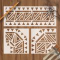 Pack of 3  Inlays Stencil For wall Painting Art DIY Home Decor, Album Crafts and Canvas. 