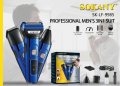 SOKANY SK-LF-9985 3-in-1 grooming kit, rechargeable shaver for men, nose hair trimmer, multifunctional hair clipper, cordless beard trimmer, personal grooming set, men’s home hairdresser tool, facial trimmer, travel grooming device, hygienic clipper. 