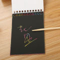 Children DIY Scratch Painting Note 10 sheets Magic Color Rainbow Scratch Art. 
