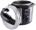 Original Geepas 6 Litre Electric Pressure Cooker GPC-307-6L Silver (2 Year Warranty). 