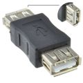 USB 2.0 A Socket Female To Female Adapter Joiner Coupler Black. 