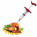 Portable Meat Injector Syringe for BBQ Grill, Premium Portable Turkey Injector Kit for Smoker, Marinades Injector for Meats with 1oz Large Capacity. 