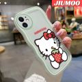 JIUMOO For VIVO Y30 vivo Y30i vivo Y50 Case Cartoon Hello Kitty Colorful Lovely Cream Wave Border Soft Clear Shockproof Phone Cases. 