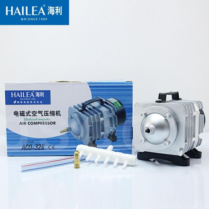 HAILEA ACO-328 60W 220V 82L/Min Portable Electromagnetic Air Compressor Pump For Aquarium Hydroponic Systems
