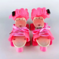 Children Two Lines Roller Skates Double Row 4 Wheel Skating Shoes Adjustable Size 16cm to 22cm - Adjustable Quad Speed Roller Skates Double Row Wheel Shoes multicolor Double Row Wheel Shoes ( NOTE random color will be delivered ). 