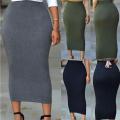 Muslim Thick Skirt Bodycon Slim High Waist Stretch Long Maxi Women Pencil Skirt. 