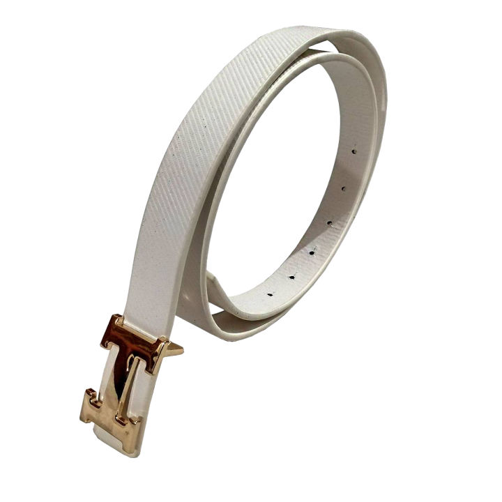 White Ladies Waist Belt - Wide Style for Women & Girls