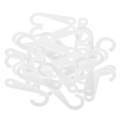 50x Plastic J Hooks Fasteners for Socks T-Shirts Retail Display Hanger White. 
